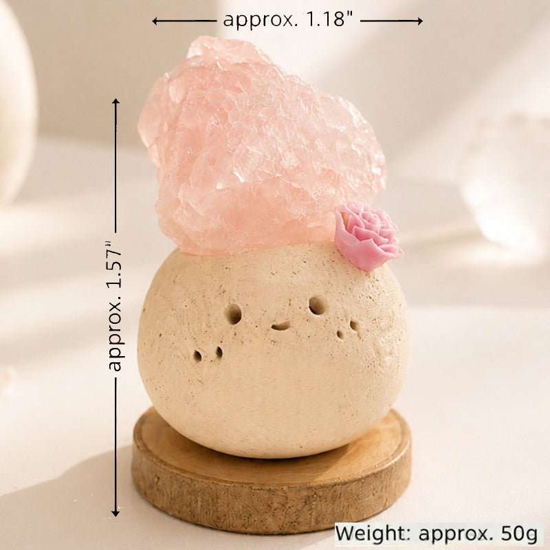 Rose Quartz Crystal Pet – Handmade Crystal Mini Gift Decor Shinepurity